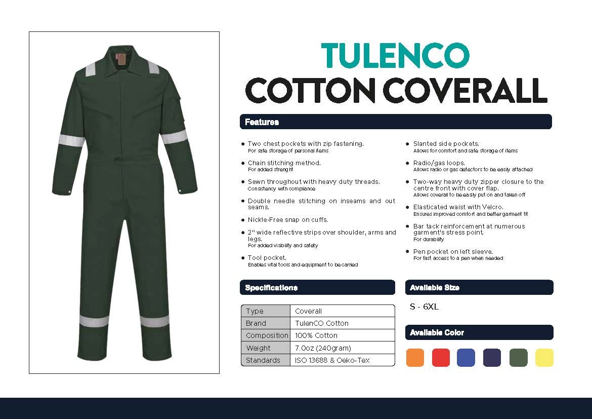 TULENCO COTTON COVERALL