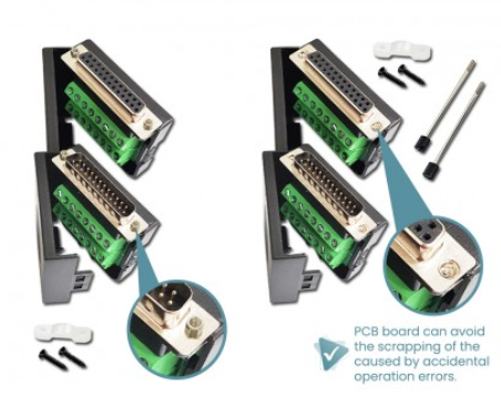 DB25 D-SUB Female & Male Terminal Port Plastic Cover Data Cable Connecto