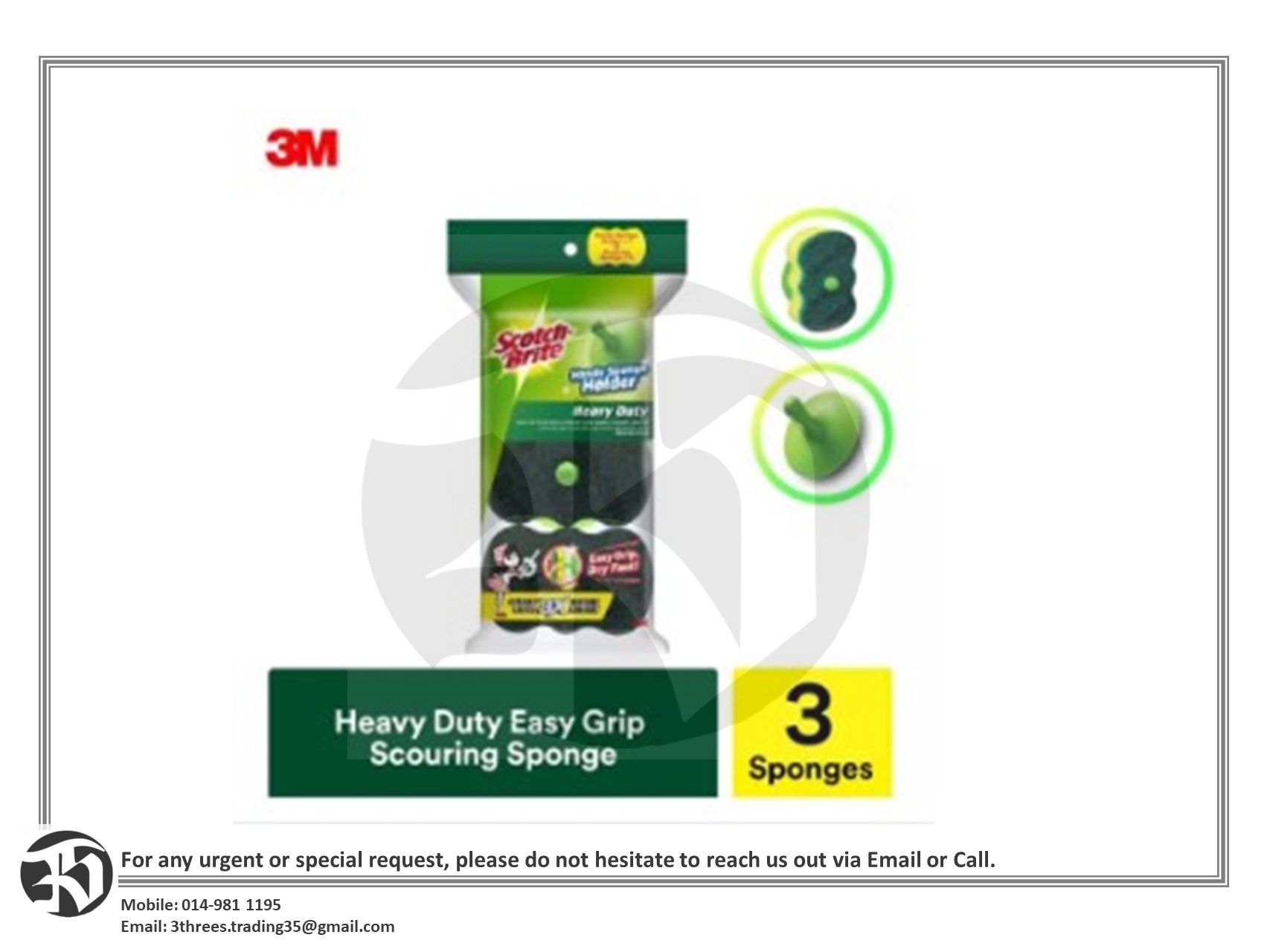 3M Scotch Brite EG213 (3 Pcs Pck)