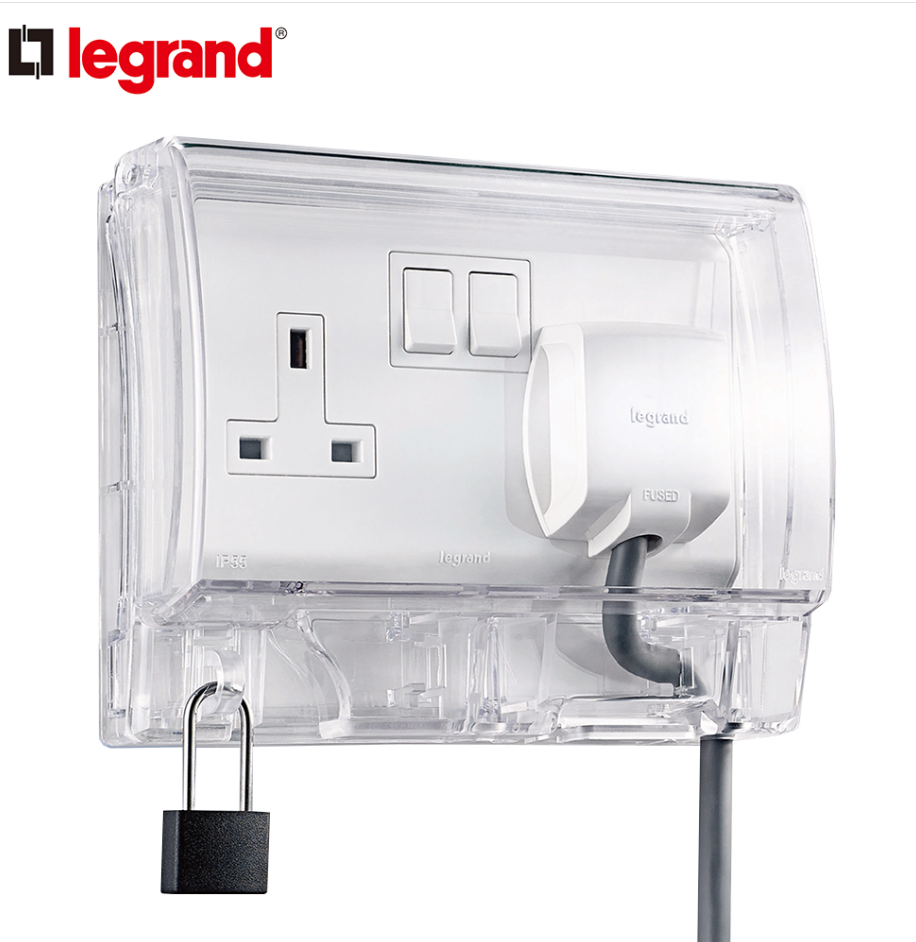 LEGRAND - IP55 WEATHERPROOF SOCKET PROTECTION COVER (TRANSPARENT)