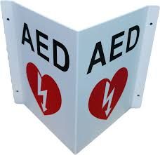 AED Wall Signage Size : 19 ( L ) x 20 ( W ) x 20 ( H ) cm