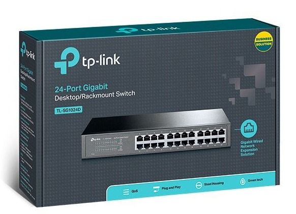 TP-LINK 24-PORT GIGABIT DESKTOP/RACKMOUNT SWITCH MODEL : TL-SG1024D