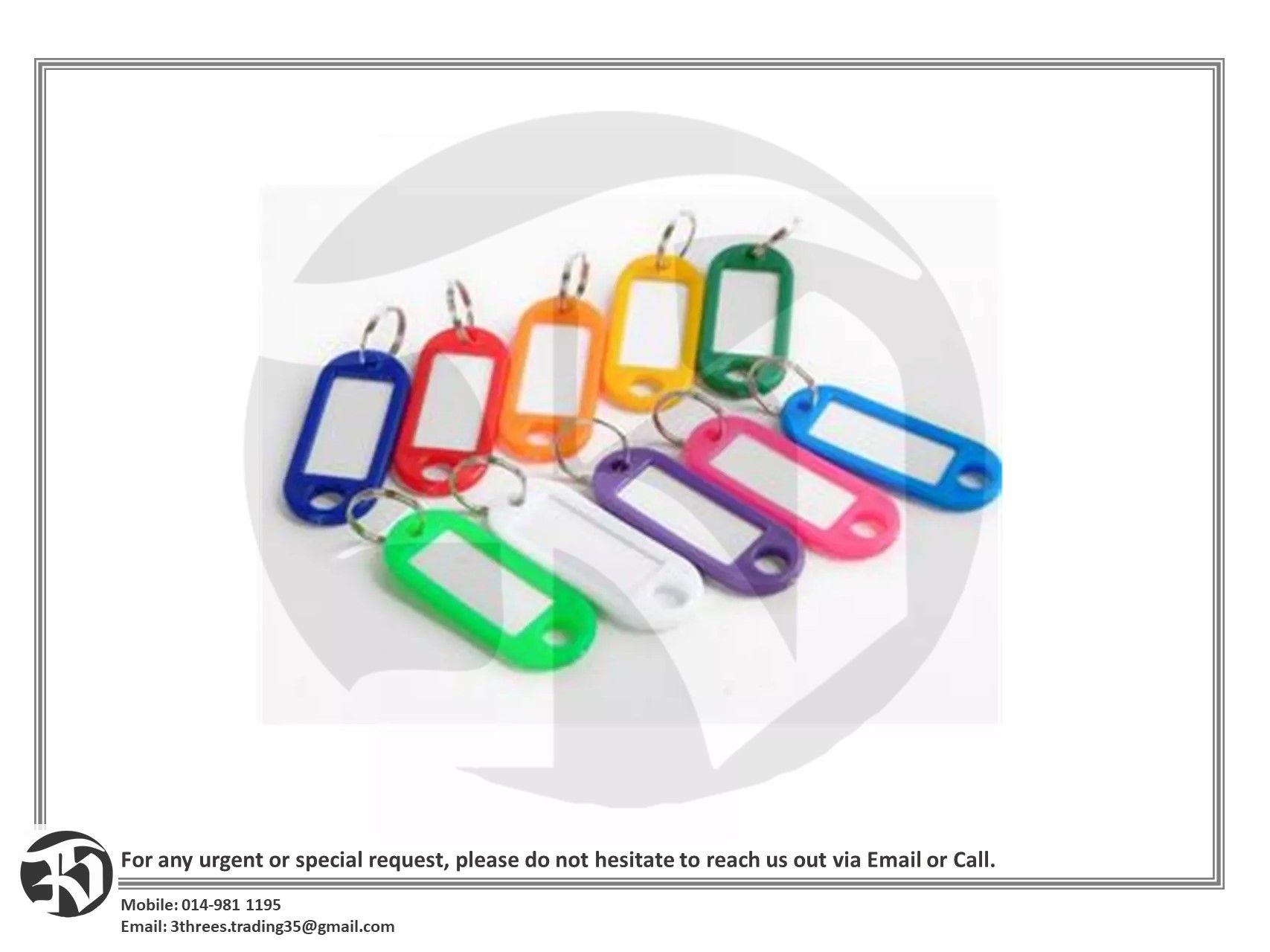 ID tag keychain (100 pieces)