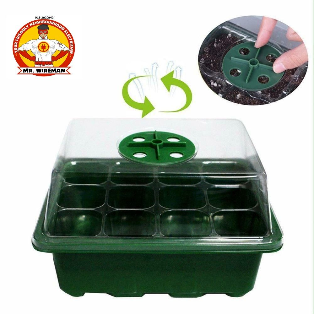 Garden Plant Pot 12 Hole Plant Seed Grow Box Nursery Seedling Starter Garden Yard Tray Hot Gardening With Cover Gardening