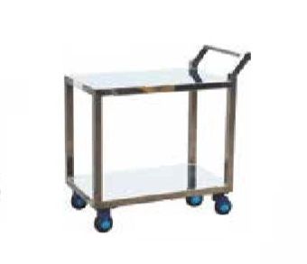 Temo Stainless Steel Double-Shelf Trolley 900 x 600 x 900mm