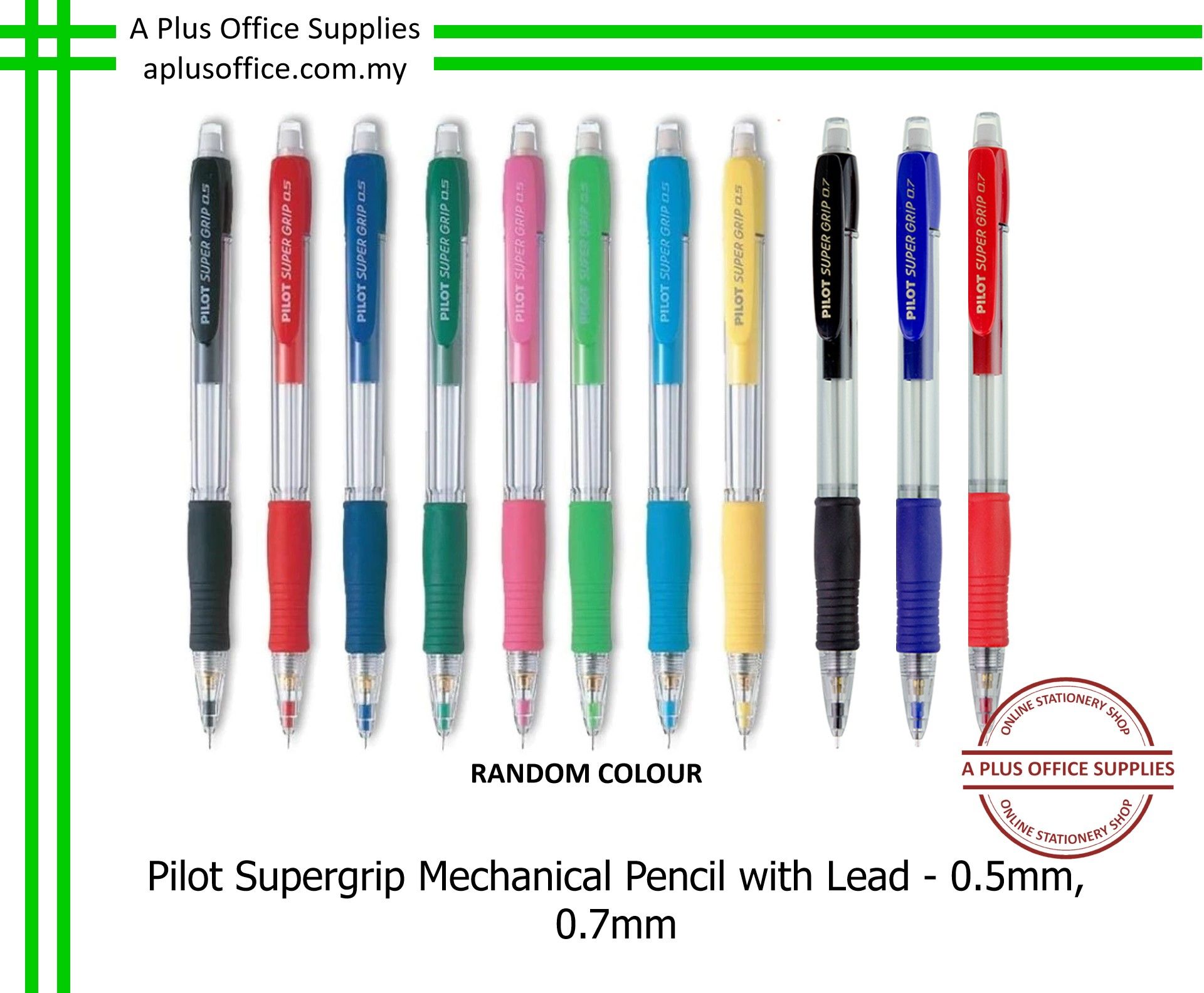 PILOT Supergrip M/Pencil With Lead / Mekanikal Pensil Dengan Mata Pensil