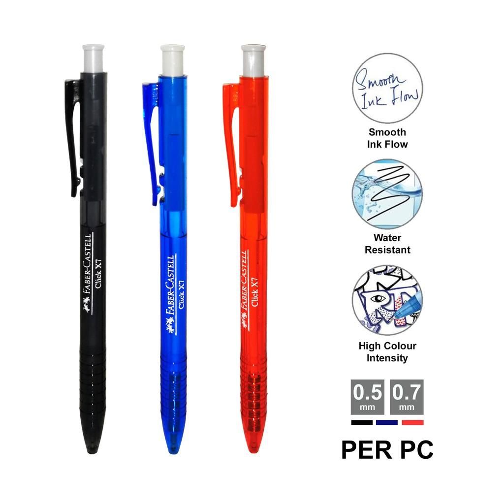 FABER CASTELL CLICK X5 & X7 BALLPOINT PEN [0.5 mm & 0.7 mm]