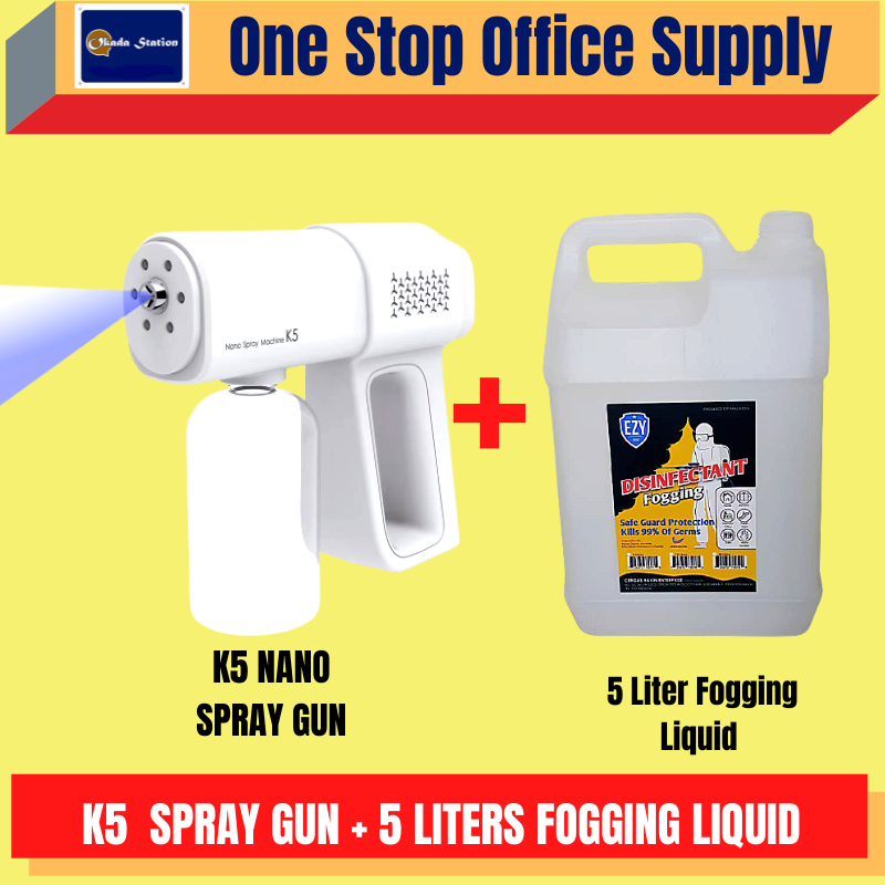 NANO K5 NANO SPRAY GUN WITH 5 LITERS DISINFECTANT LIQUID / NANO GUN /