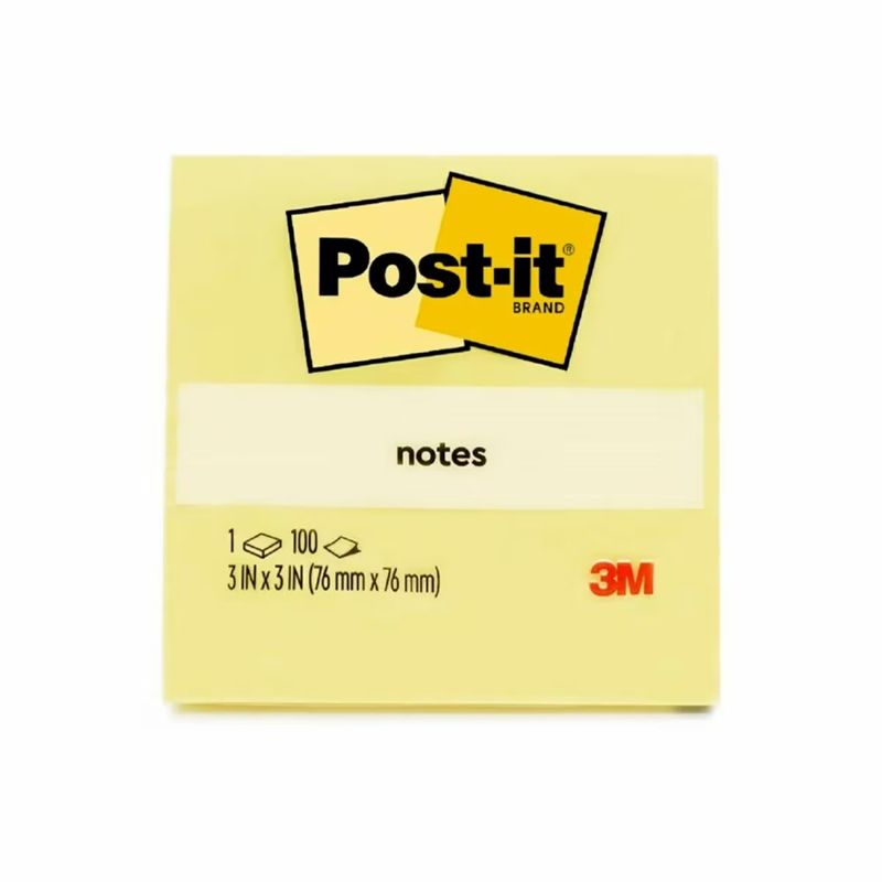 3M Post-it Notes Yellow 654 76mm x 76mm /3M /Post-It Notes /Yellow Post-It Notes /3M Post-It