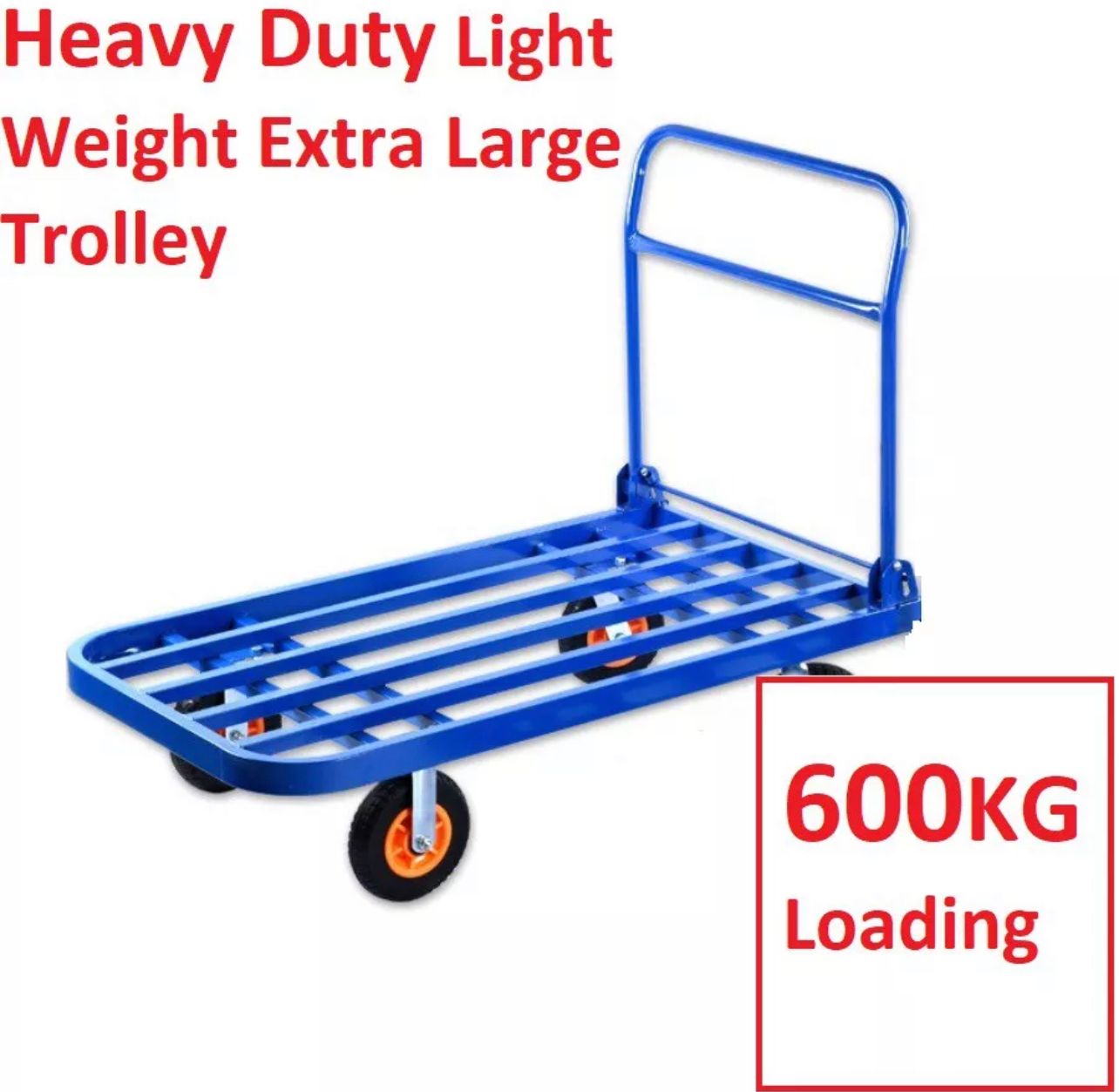 NA Trolley 600KG Heavy Duty Light Weight Extra Long Iron Foldable Hand Truck