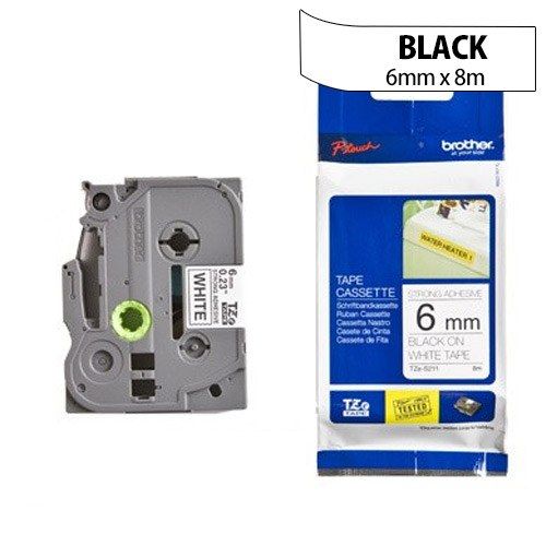 BROTHER P-TOUCH TAPE 6MM X 8M