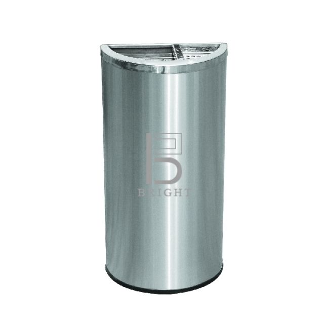 VIP STAINLESS STEEL SEMI ROUND BIN C/W OPEN TOP (SS103‐3IN1)
