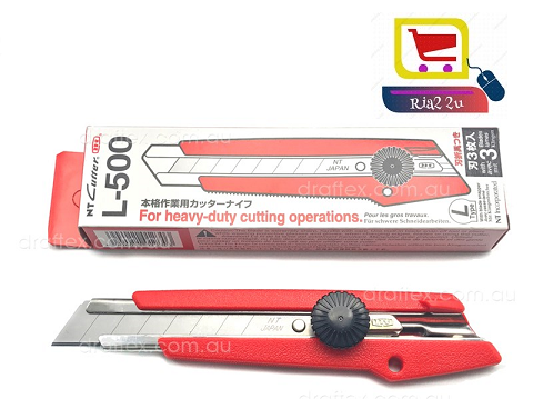 NT Cutter L-500 Heavy Multifunction Utility Knife,with Screw-Lock Slider