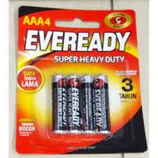 BATTERY EVEREADY AAA (4 PCS/PKT)