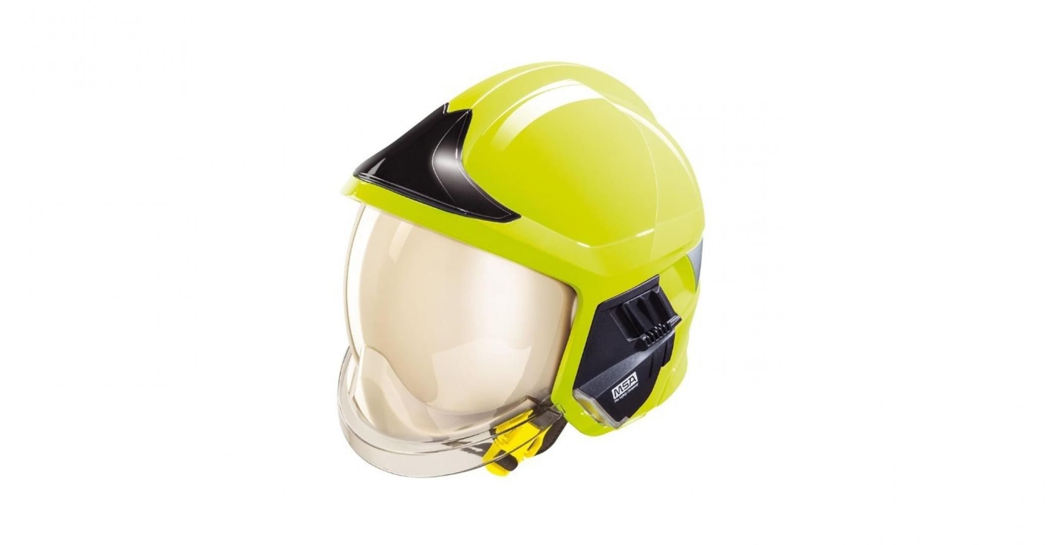 MSA Gallet F1-XF Yellow Firefighter Helmet