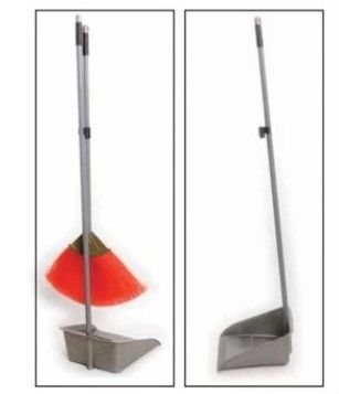 Dustpan & Soft Broom With Metal Handle Set