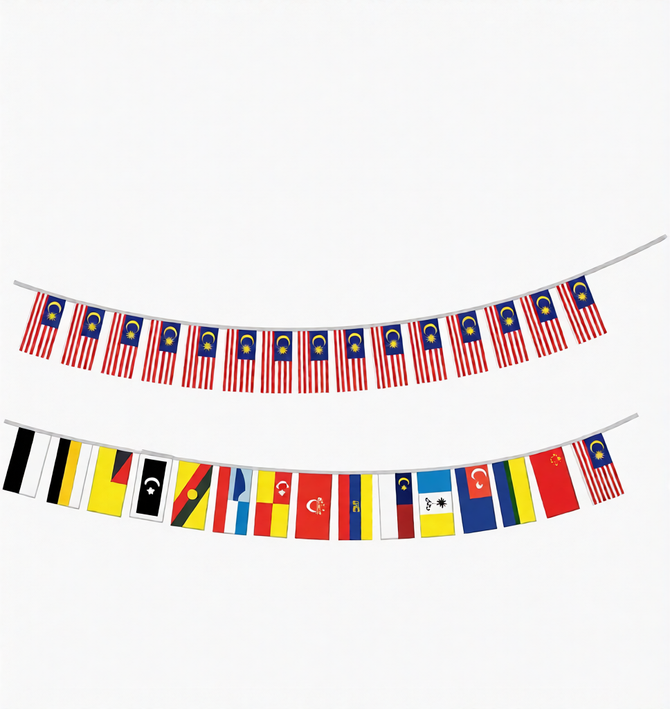 MALAYSIA ALL STATE FLAG LINE (BENDERA) 15PCS - 6" X 12" / Flag / Flag Line / Bendera / All State Flag Line / Malaysia All State Flag Line / Bendera Semua Negeri / Set Bendera Semua Negeri 15-Pcs / F1542