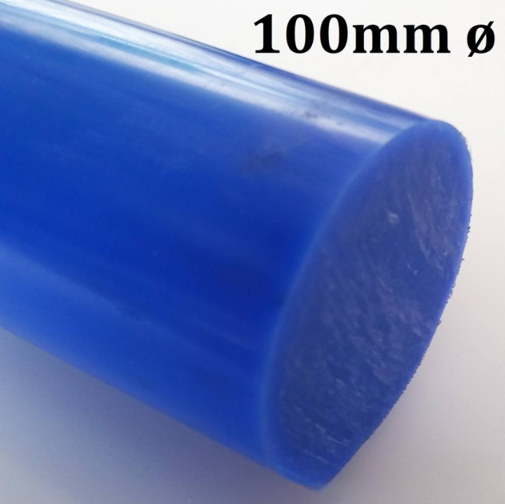 NYLON ROD BLUE COLOR 100MM DIAMETER