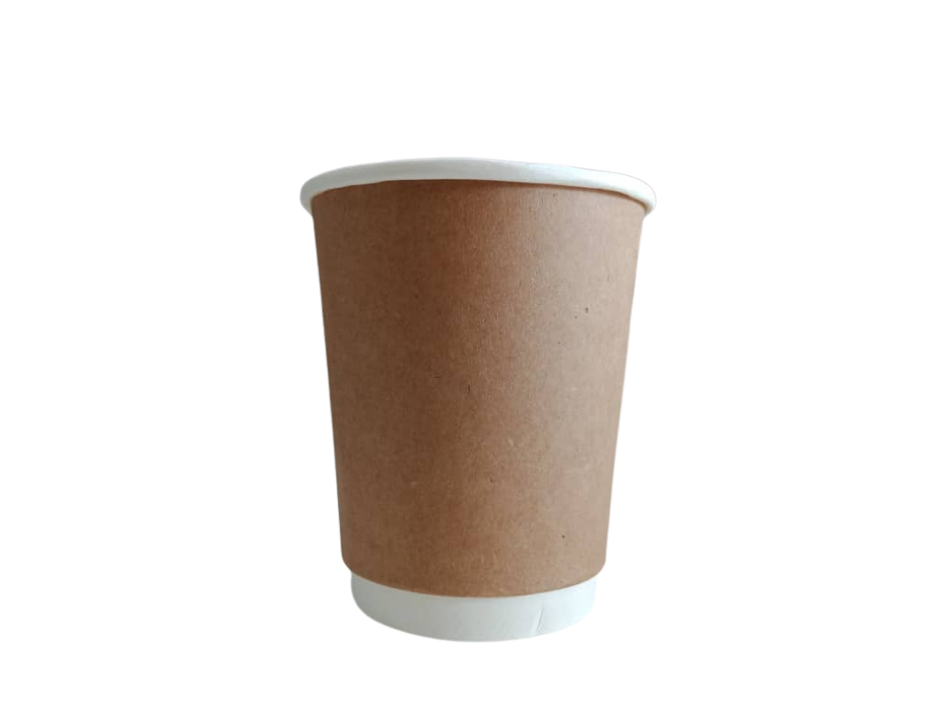 8oz Double Wall Paper Cup Brown 25'pcs/Pack
