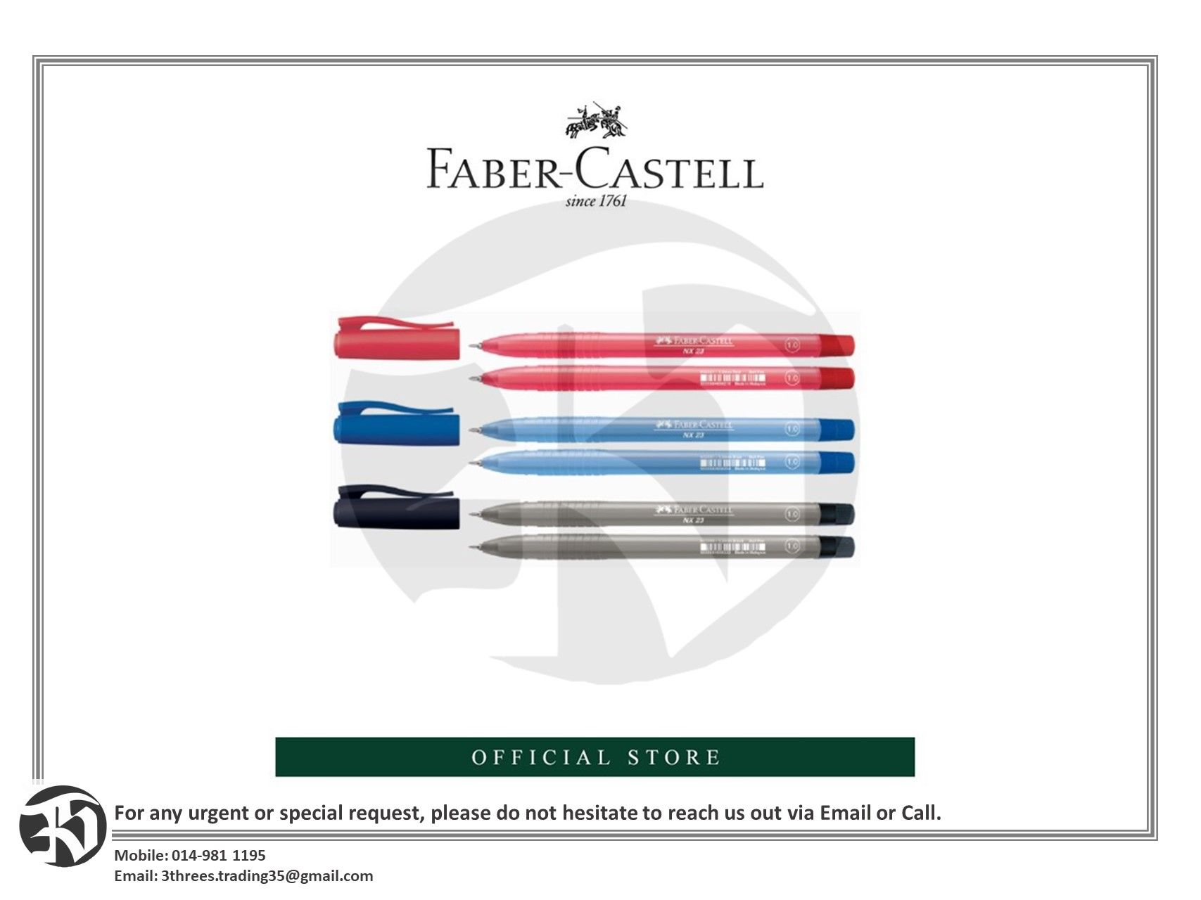 Faber-Castell NX23 Ball Pen, Box of 50 pieces