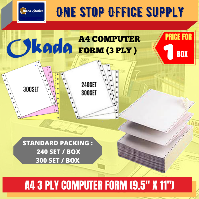 COMPUTER PAPER A4 3 PLY NCR COMPUTER PAPER -ALL SIZE /Computer Paper /Computer Form /A4 3Ply NCR Computer Paper