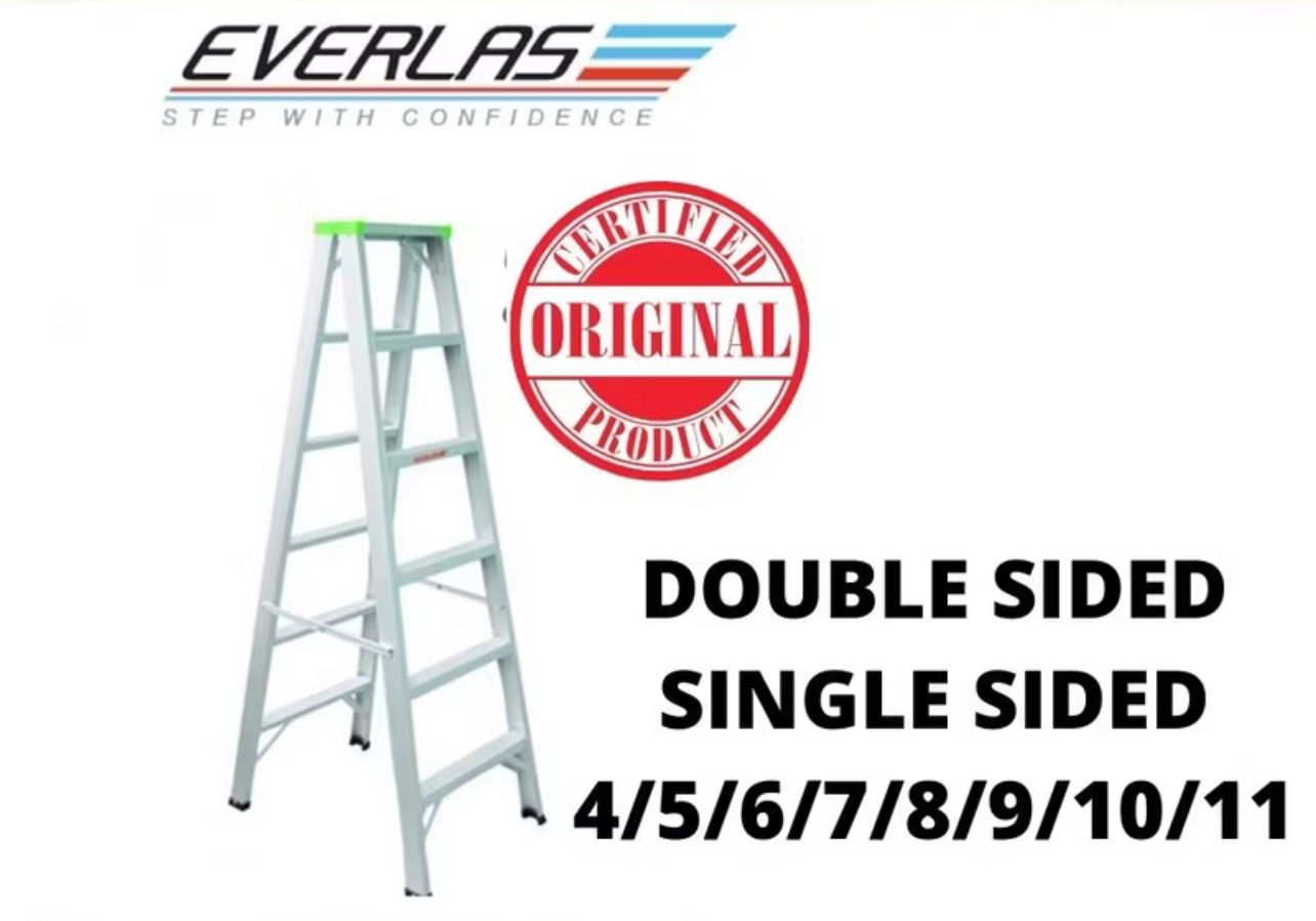 Everles ORIGINAL Everlas Heavy Duty Aluminium Double Sided Ladder Tangga Lipat Double Side