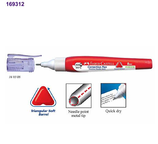 FABER-CASTELL CORRECTION PEN NEEDLE POINT 8ml - 169312