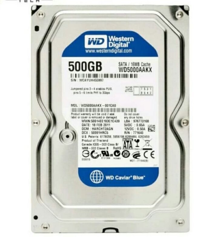 Western Digital 500GB 3.5'' SATA PC Computer Hard Disk Drive