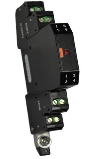 Signal Surge Protector, 230VDC, 2.5A, 20kA, Indicator, 1 Pair c/w Base and alarm output SLH2-230