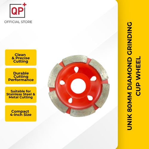 [CLEARANCE] UNIK 80MM DIAMOND GRINDING CUP WHEEL FOR CONCRETE MASONRY STONE l MATA l 磨片-