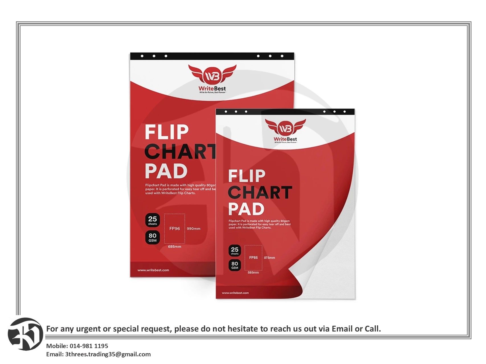 Flip Chart Pad / Flip Chart Paper 80gsm 25pcs