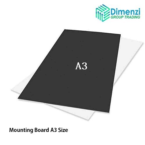 Mounting Board 2 sizes A4 AND A3 Size (5's) BLACK FRONT / WHITE BACK