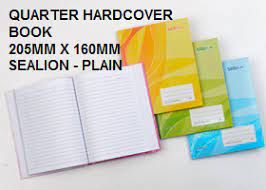 QUARTER HARDCOVER BOOK 200 PAGES PLAIN