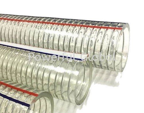HOSE,PVC SPRING,1"X100M,CLEAR