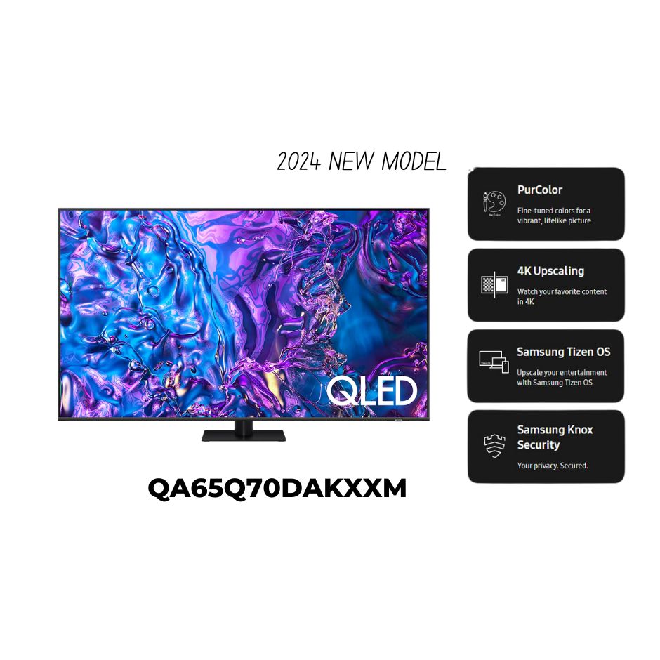 Samsung 65" QLED Q70 4K Smart TV QA65Q70D 2 Years warranty original from Samsung Malaysia (With Ceiling Bracket)