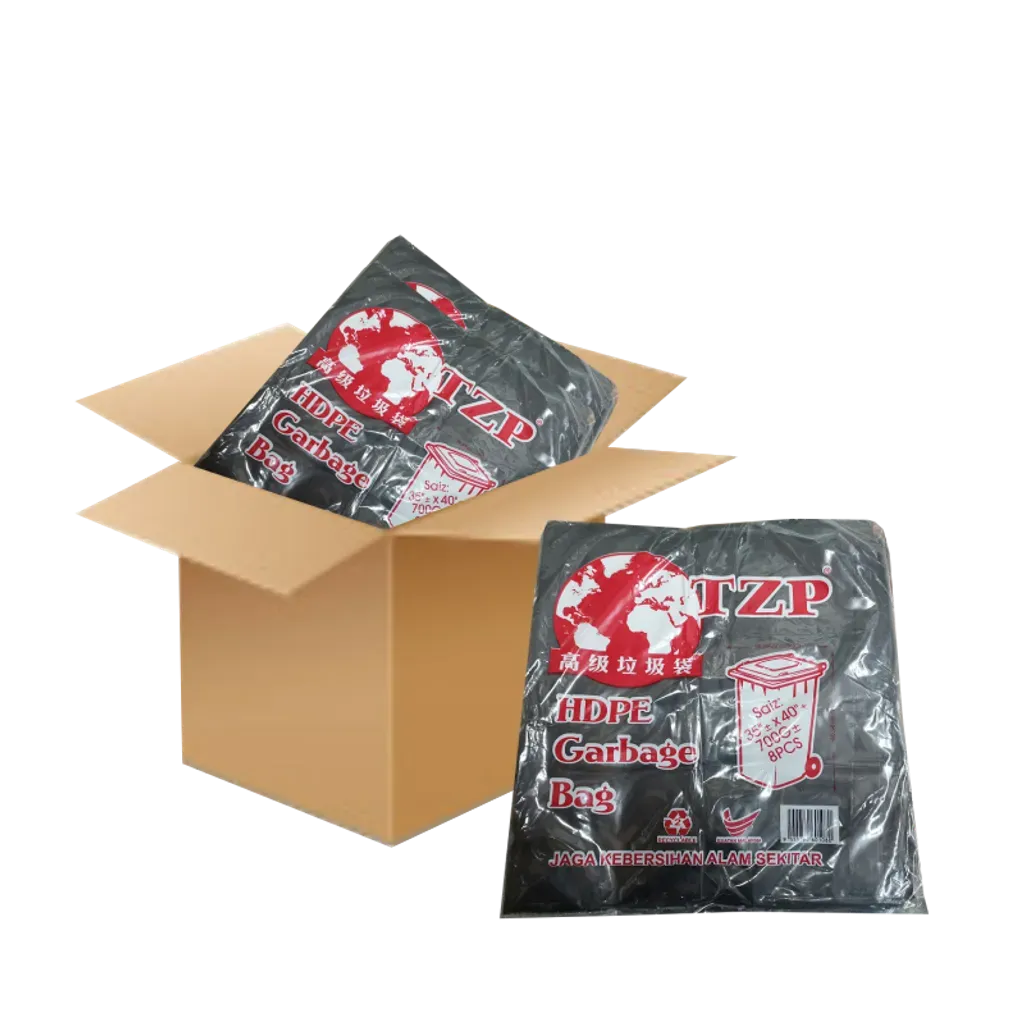 HDPE Heavy Duty Black Garbage Plastic Bag Thick & Big, 35‘’ x 40''
