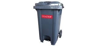 100L LEADER MOBILE GARBAGE BIN STEP ON BIN