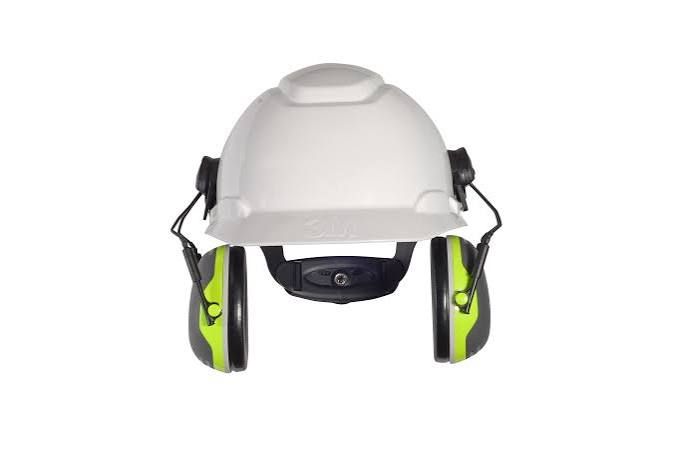 VPRO PPE EAR MUFF 3M PELTOR Earmuffs Helmet Mounted X4P5E, SNR 32 dB, Hi-Viz, , CE SIRIM DOSH Lightweight, Insulated Protection