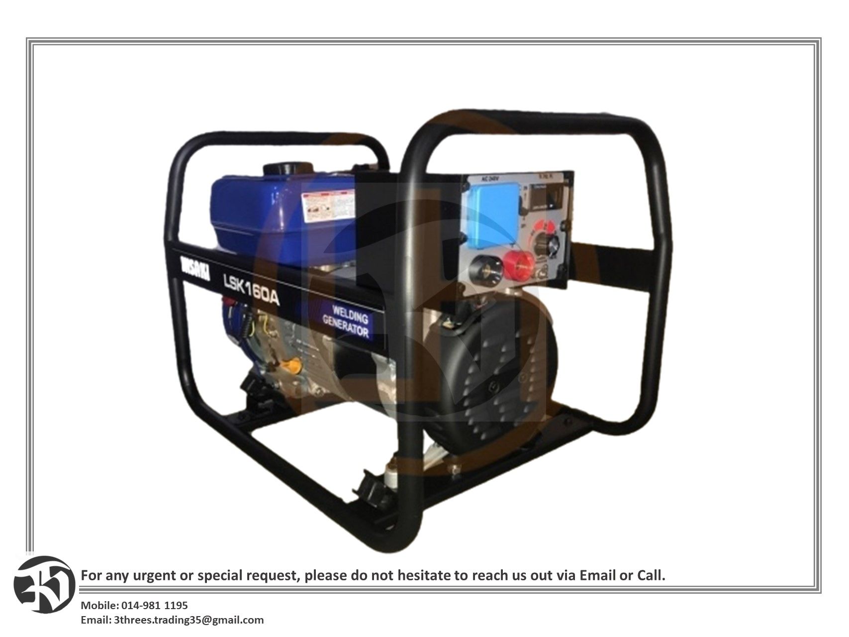 Hisaki Welding Generator - LSK160A/2.5W /HISAKI 800W Portable Gasoline Generator LP0950
