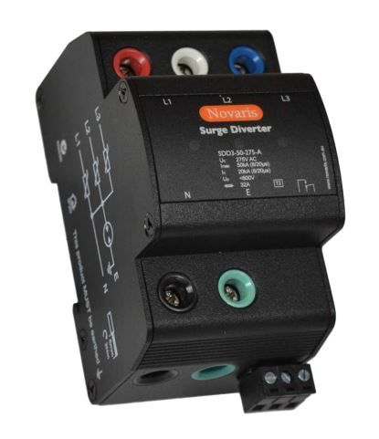 SDD3-50-275-A Surge Diverter, 3 Phase, 50kA, 275VAC, All Mode, Alarm contact