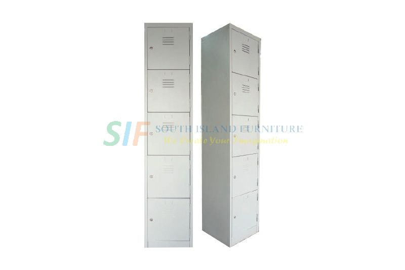 STEEL LOCKER 5 COMPARTMENT ( 381W x 381D x 1828H mm)
