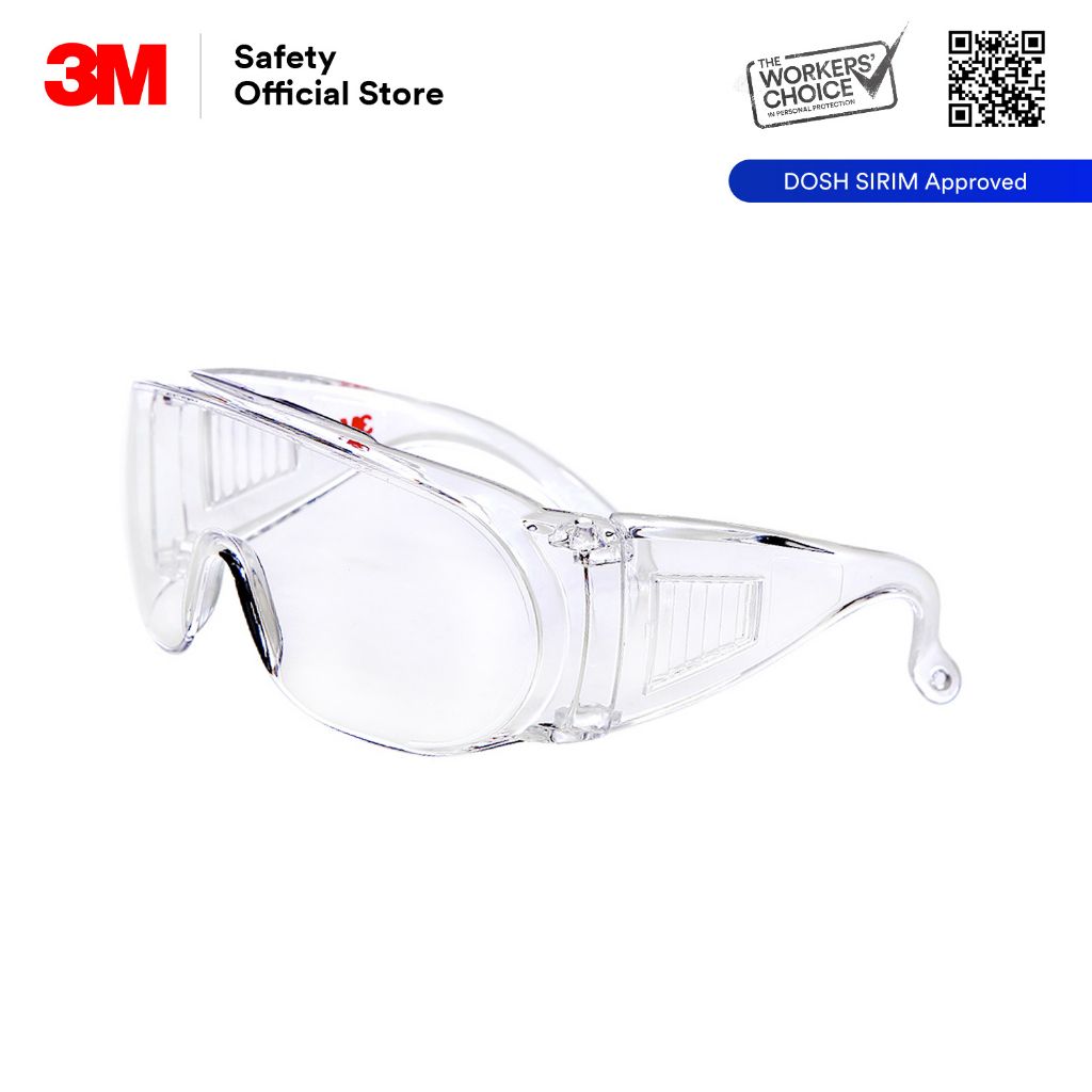 3M 1611 Safety Eyewear/ Over Spectacle/ Visitor Specs DOSH SIRIM