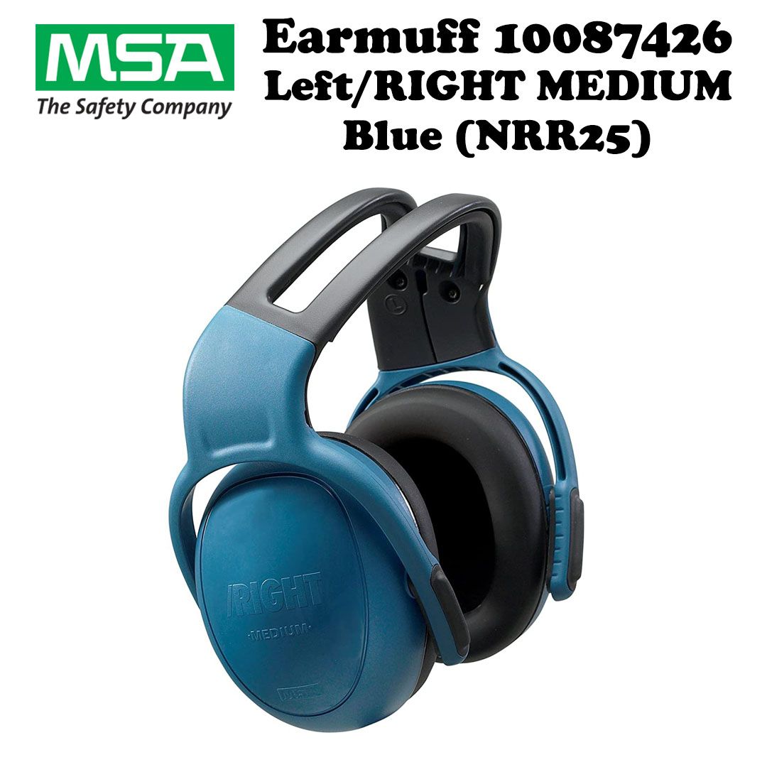MSA *MSA EARMUFF 10087426 LEFT/RIGHT MEDIUM BLUE (NRR25)