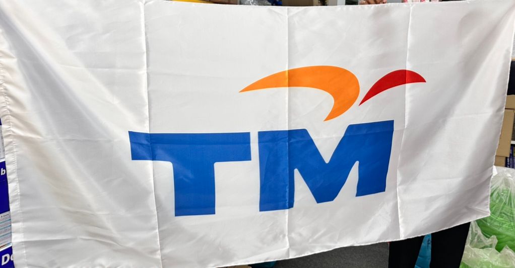 TM FLAG NEW LOGO 3ft X 6ft (4 Tali)1 Side
