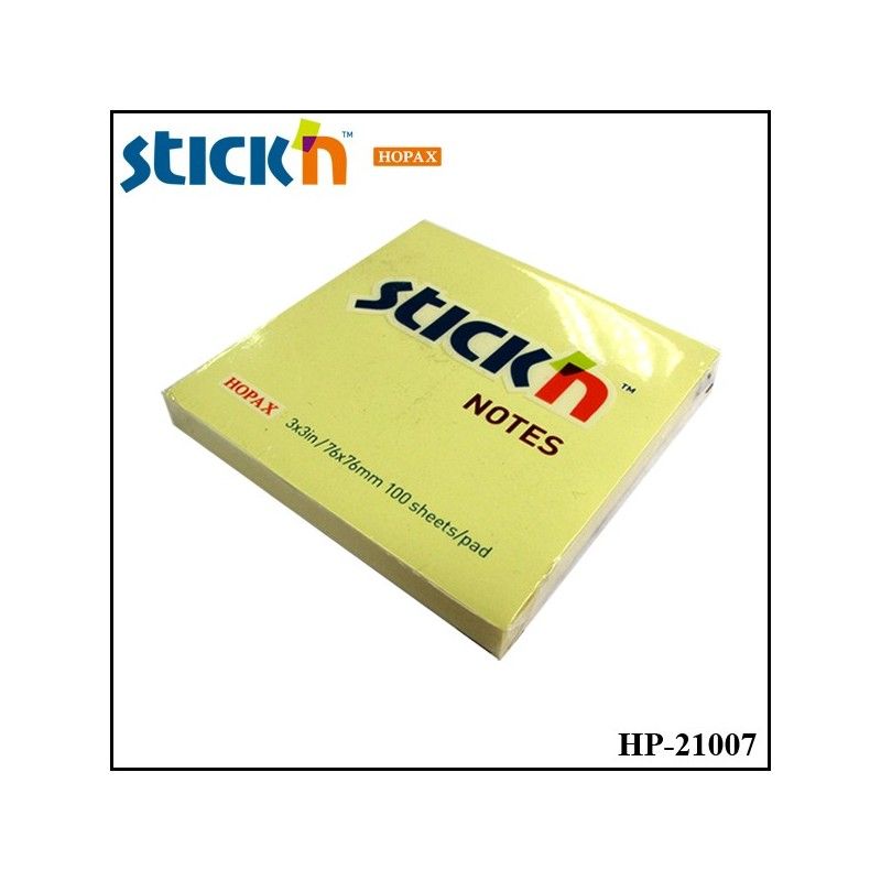 Hopax 3" X 3" Yellow Sticky Note Pad (76mmx76mm)