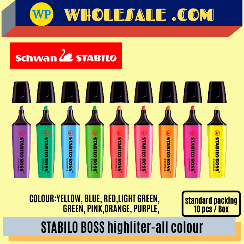 STABILO BOSS HIGHLIGHTER -ALL COLOUR / Stabilo / BOSS / Highlight / Boss Highlighter / Colour / STABILO BOSS HIGHLIGHTER