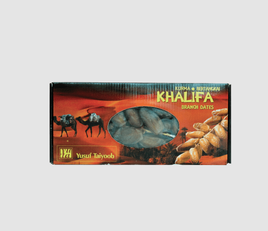 YUSUF TAIYOOB KURMA KHALIFA BERTANGKAI TUNISIA 500GM (1 CARTON OF 12 BOXES X 500GM)