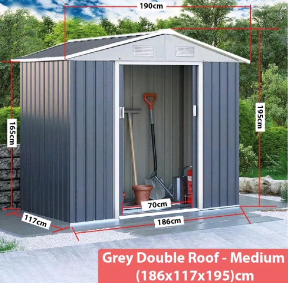 Outdoor Garden Storage Metal (V Shape Roof) Free delivery