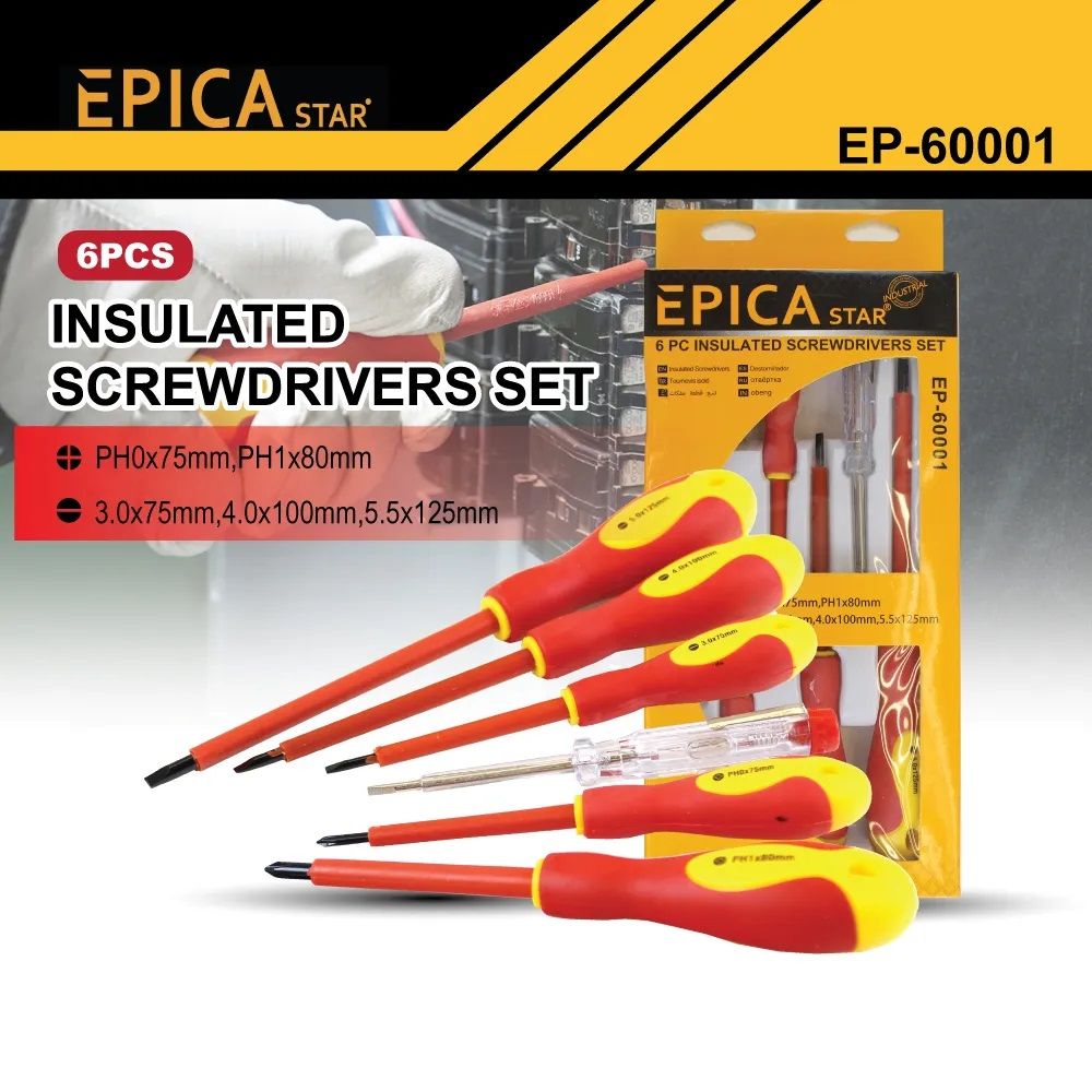 EPICA STAR *EPICA STAR 6PCS INSULATED SCREWDRIVER KIT (EP-6001)
