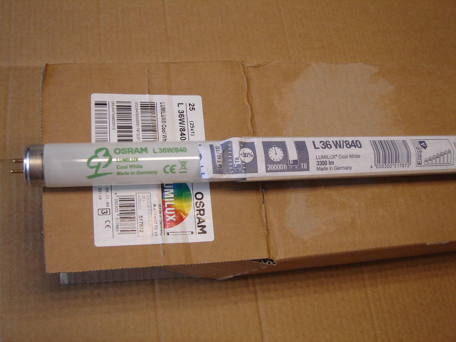 Osram Lumilux Fluorescent Tube T8 36W Cool White 840